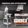 Electric Meat Saw, 1800W Stainless Vertical Cutter, 19.1"x15" Workbench, 7.09" Cutting Thickness, Includes 5 Blades for Slicing Frozen Meat, Pork
