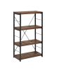 Weathered Oak and Black 3-shelf Bookcase
