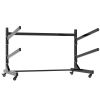Freestanding Kayak Storage Rack â€“ Holds 2 Kayaks, Heavy-Duty Adjustable Stand with Lockable Wheels for Kayak, Canoe, SUP & Surfboard