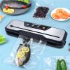 Food Vacuum Sealer Machine with 2 Rolls Food Vacuum Sealer Bags, Food Storage Saver Dry & Moist Food Modes, Led Indicator Lights, Easy to Clean