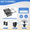 Adjustable Storage Shelves Metal Storage Shelf fo adults(Black, 16.7LÃ—11.8WÃ—63.6H)