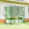 6' x 4' x 6' Crop Cage, Plant Protection Tent with Zippered Doors for Vegetable Garden, Backyard, Green