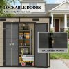 Plastic storage shed, tool room, garden room, light brown