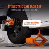 Electric Car Jack, 3 Tons /6600 lbs Scissor Jack with Electric Impact Wrench, 12V Car Jack with Double Saddles with Remote Control