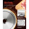 Commercial Meat Slicer, 10 inch Electric Deli Slicer Machine, 320W Food-Slicer with SUS420 Blade, 0-0.4 inch Adjustable Thickness, for Frozen Meat