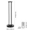 UV Light, 110W Ultraviolet Lamp with Ozone Purifier, UVC Lamp with 30/60/120 Minutes 3-Gear Timer and Remote Control, for Room up to 600 sqft