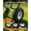 Walk-Behind Spreader, 12ft Spreading Width, Push Broadcast Spreader with 13" All-Terrain Tires, Adjustable Flow Control, 130lbs Capacity Hopper