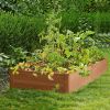 Raised Garden Bed 92x22x9in Divisible Wooden Planter Box Outdoor Patio Elevated Garden Box Kit to Grow Flower, Fruits