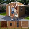 6X4 FT Heavy-Duty Metal Storage Shed with Windows, Lockable Door & Ventilation - Weatherproof Outdoor Garden Shed for Backyard, Lawn