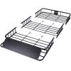 Roof Rack Cargo Basket, 64" x 39" x 6" Rooftop Cargo Carrier with Extension, Heavy-duty Steel 200 LBS Capacity Universal Roof Rack Basket