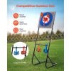 Axe Throwing Game, Plastic Bristle Target with 8 Throwing Axes Set, Foldable Steel Frame, Easy to Store, Stable Placement for Indoor and Outdoor