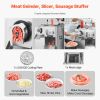 Meat Grinder, 14 Lbs/Min Electric Meat Grinder, Slicer, Sausage Stuffer with Blade, Grinding Plate, Sausage Maker