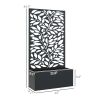Metal Garden Bed with Trellis for Climbing Plants, Freestanding or Wall Mounted Flower Bed for Garden, Patio, Balcony