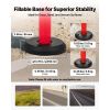 9 Pack Traffic Delineator Posts, 48 inches Traffic Safety Cones with Fillable Base and Reflective Strips