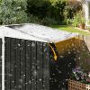 Outdoor garden shed, metal shed, tool room, dark gray