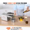 Electric Oil Press Machine, 700W Stainless Steel Oil Extractor Machine, 140 C/284 F Constant Temperature, Hot Press Oil Expeller for Pressing Peanuts