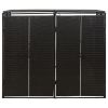 Double Wheelie Bin Shed Black 55.1"x31.5"x46.1" Poly Rattan