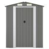 Garden Shed Light gray Galvanized steel Large Garden Shed