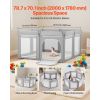 Baby Playpen, 78.7â€³ x 70.1â€³ Extra Large Toddlers Playpen, Foldable Baby Fence Play Yard with Zippered Door & Soft Breathable Mesh