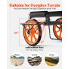 Kayak Cart, 330 lbs Load Capacity, Canoe Cart Dolly with 15-inch Solid Rubber Tires & Kickstand, Assembles & Disassembles Within Seconds