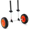 Heavy Duty Kayak Cart, 280lbs Load Capacity, Detachable Canoe Trolley Cart with 10'' Solid Tires, Adjustable Width & Top Foam Protection