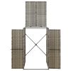 Single Wheelie Bin Shed Gray 27.6"x31.5"x46.1" Poly Rattan