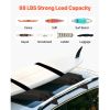 Inflatable Soft Roof Rack Bars, 37.6-Inch Universal Car Roof Rack Pads, 88LBS Loading Luggage Kayak Carrier with 2 Tie-Down Straps & Ropes