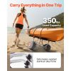 Kayak Cart, 350 lbs Load Capacity, Kayak Trolley with 12-inch Inflatable PU Tires & 2 Straps, Assembles & Disassembles Within Seconds