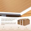 12x10 FT Heavy-Duty Metal Storage Shed with Windows, Lockable Door & Ventilation - Weatherproof Outdoor Garden Shed for Backyard, Lawn