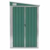 Garden Shed Green Galvanized steel and metal Large Garden Shed