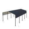 12' x 20' Metal Shed Carport with 8' Open Sidewalls, TMG-MSC1220
