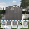 6X 3.5FT Metal Outdoor Storage Shed, Tool Shed with Peaked Roof Watertight with Clear Window and Lockable Door Compact Metal Tool Room for Garden