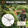 15.7-inch 26CC 2 Cycle Gas Hedge Trimmer, Gas Powered Pole Hedge Trimmer with Dual Sided Dual Action Blade, 270Â° Adjustable Trimmer Head