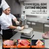 Commercial Electric Meat Bandsaw, 650W Stainless Steel Countertop Meat Sawing Machine, Workbench 12.4" x 18.1", 4.33 Inch Max Cutting Thickness