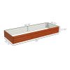 95" x 36" x 12" Galvanized Raised Garden Bed, Easy DIY and Cleaning for Growing Flowers, Herbs, Succulents, Natural Wood