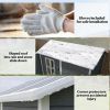 Outdoor storage shed, plastic shed, tool room, garden room, gray