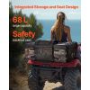 ATV Rear Storage Bag, 68L ATV Rear Cargo Bag with Sponge Seat Cushion & Bottle Holder