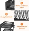 Garden Tool Organizer with Wheels-Movable Garden Tool Rack with Storage Hooks for Long-Handled Tools/Rakes/Brooms/Shovels