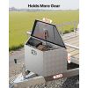 Trailer Tongue Box, 29" x 16.1" x 18" Aluminum Trailer Tongue Tool Box, Heavy Duty Storage Organizer with Lock & Keys
