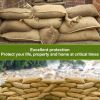 5PC 14inch*26inch Jute sandbag with tie, environmentally friendly reinforced sandbag, essential for outdoor wind and waterproof protection