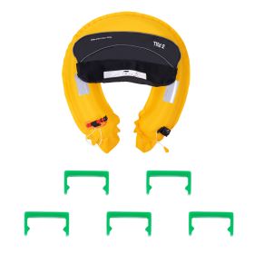 Manual Inflatable Belt Pack for Adults, 105N Buoyancy, Over 80 Pounds and Up to 59 in Waist Adjustable, Inflatable PFD Waist for SUP Paddelboarding (Color: Black)