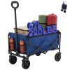 Foldable trolley, with wheels, foldable, large capacity, 330 pounds, multi-functional trolley, heavy-duty design, with elastic handles