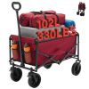 Foldable trolley, with wheels, foldable, large capacity, 330 pounds, multi-functional trolley, heavy-duty design, with elastic handles
