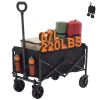 Foldable trolley, with wheels, foldable, large capacity, 330 pounds, multi-functional trolley, heavy-duty design, with elastic handles
