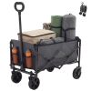 Foldable trolley, with wheels, foldable, large capacity, 330 pounds, multi-functional trolley, heavy-duty design, with elastic handles