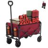 Foldable trolley, with wheels, foldable, large capacity, 330 pounds, multi-functional trolley, heavy-duty design, with elastic handles