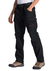 Mens Ripstop Cargo Work Pants with 13 Pockets Tactical Water Resistant Breathable Hiking Construction Pants (size: 34X34)