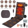 Flannel / PU Material Options - 1 Pc Full Body Massage Mat Multifunctional Massage Chair Pad with Heat Timer Shiatsu Neck Massager Carry Bag Earplugs