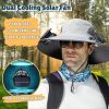 Outdoor Wide Brim Sun Hat with 2 Solar Fan Sun Bucket Hat for Men Women UPF 50+ Bucket Fishing & Beach Hat with Fan Built in.