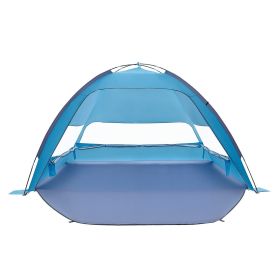 Beach Tent Sun Shelter for 6 Person, UPF 50+ Protection, Portable Sun Shade Canopy with Carrying Bag & Sand Pockets (Default: Default)